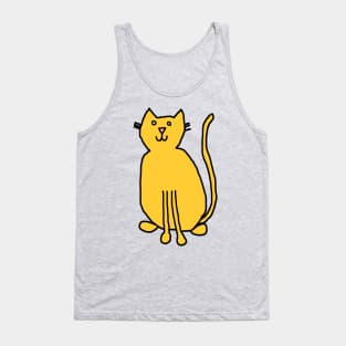 Yellow Cat Tank Top